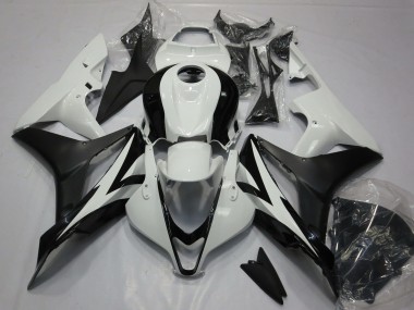 Erschwingliche Honda CBR600RR Motorrad Verkleidung Kit 2007-2008 - Weiss Matt Schwarz