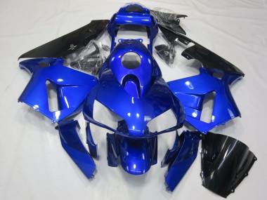 Erschwingliche Honda CBR600RR Motorrad Verkleidung 2003-2004 - Blau Glanzendes Schwarz