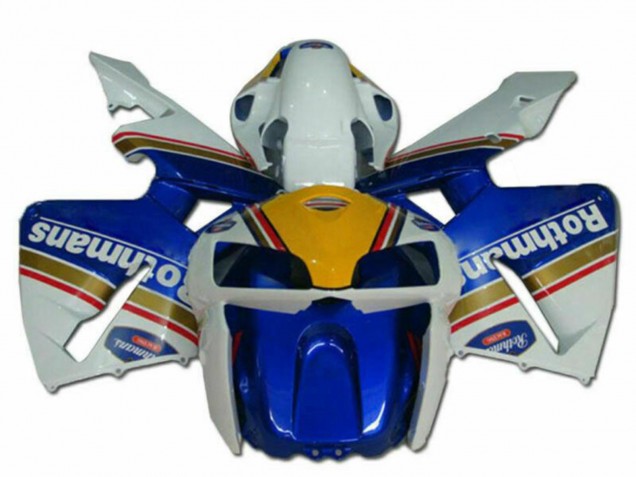 Erschwingliche Honda CBR600RR Motorrad Verkleidung 2005-2006 - Blau Gold Rot Weiss Rothmans