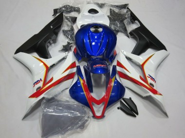 Erschwingliche Honda CBR600RR Motorrad Verkleidung 2007-2008 - Weiss Rot Blau HRC