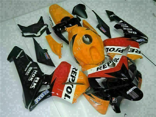Erschwingliche Honda CBR600RR Motorrad Verkleidung 2005-2006 - Orange Weiss Rot Schwarz Repsol