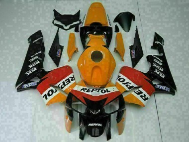 Erschwingliche Honda CBR600RR Motorrad Verkleidung 2005-2006 - Orange Weiss Rot Schwarz Repsol