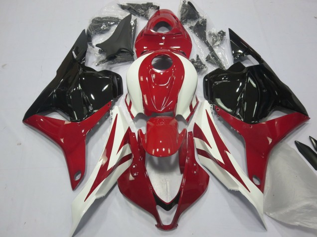 Erschwingliche Honda CBR600RR Motorrad Verkleidung 2009-2012 - Weiss Rot Glanzendes Schwarz OEM Stil