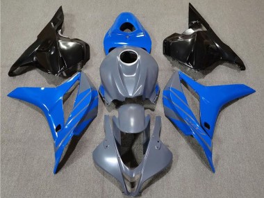 Erschwingliche Honda CBR600RR Motorrad Verkleidung 2009-2012 - Grau Blau Glanzendes Schwarz