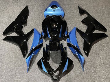 Erschwingliche Honda CBR600RR Motorrad Verkleidung 2007-2008 - Hellblau Glanzendes Schwarz