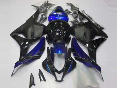 Erschwingliche Honda CBR600RR Motorrad Verkleidung 2009-2012 - Blau Glanzendes Schwarz Matt Schwarz