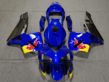 Erschwingliche Honda CBR600RR Motorrad Verkleidung 2003-2004 - Blau Gelb Glanzendes Schwarz Red Bull