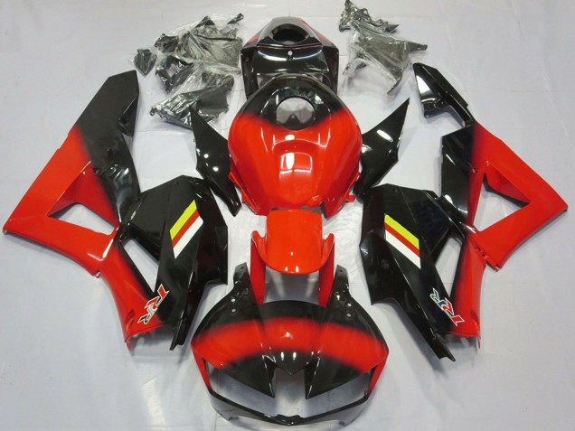 Erschwingliche Honda CBR600RR Motorrad Verkleidung 2013-2023 - Rot Glanzendes Schwarz Weiss Gelb