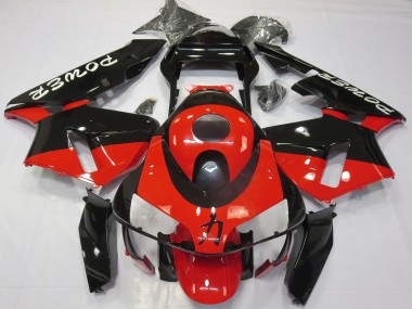 Erschwingliche Honda CBR600RR Motorrad Verkleidung 2003-2004 - Rot Glanzendes Schwarz Power