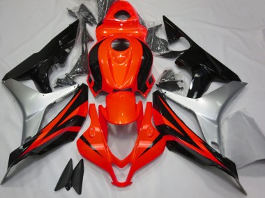 Erschwingliche Honda CBR600RR Motorrad Verkleidung 2007-2008 - Silber Rot Glanzendes Schwarz OEM Stil