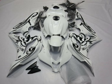 Erschwingliche Honda CBR600RR Motorrad Verkleidung 2007-2008 - Weiss Schwarz