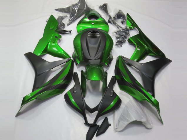 Erschwingliche Honda CBR600RR Motorrad Verkleidung 2007-2008 - Grun Matt Schwarz