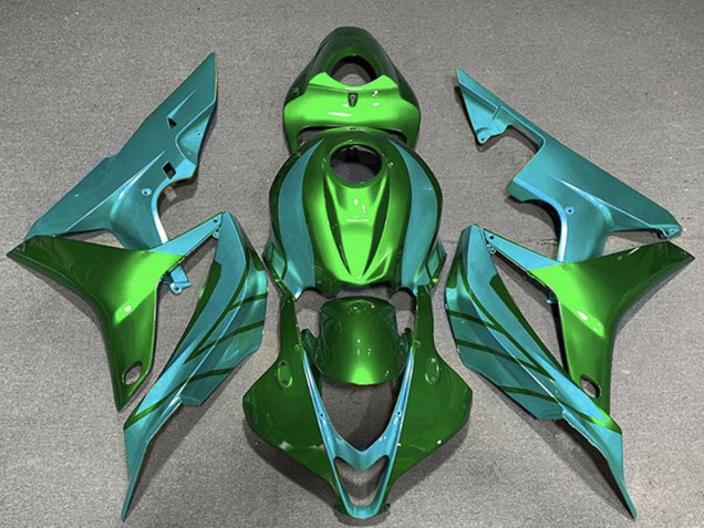 Erschwingliche Honda CBR600RR Motorrad Verkleidung 2007-2008 - Grun Blau Grun Blau