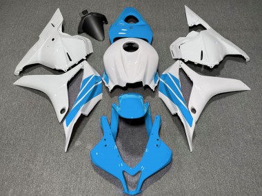 Erschwingliche Honda CBR600RR Motorrad Verkleidung 2009-2012 - Weiss Hellblau Streifen