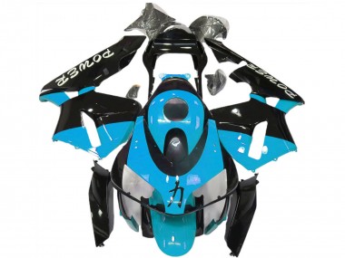 Erschwingliche Honda CBR600RR Motorrad Verkleidung 2003-2004 - Hellblau Glanzendes Schwarz Power
