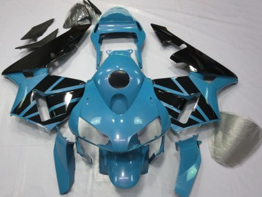 Erschwingliche Honda CBR600RR Motorrad Verkleidung 2003-2004 - Hellblau Glanzendes Schwarz