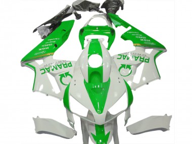 Erschwingliche Honda CBR600RR Motorrad Verkleidung 2005-2006 - Weiss Hellgrun Pramac