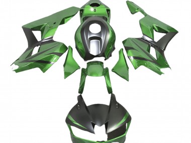 Erschwingliche Honda CBR600RR Motorrad Verkleidung 2013-2023 - Lizard Grun Matt Schwarz
