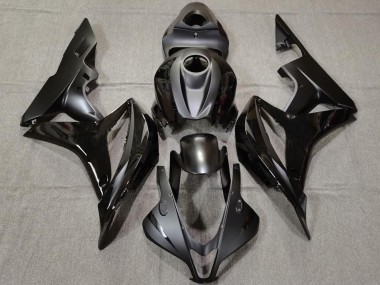 Erschwingliche Honda CBR600RR Motorrad Verkleidung 2007-2008 - Glanzendes Schwarz Matt Schwarz