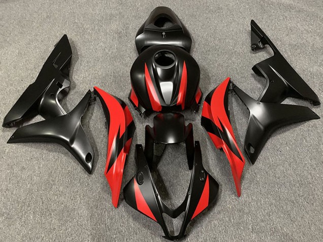 Erschwingliche Honda CBR600RR Motorrad Verkleidung 2007-2008 - Rot Matt Schwarz