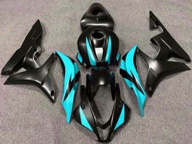 Erschwingliche Honda CBR600RR Motorrad Verkleidung 2007-2008 - Cyan Blau Matt Schwarz