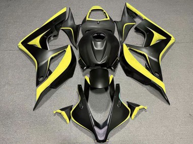 Erschwingliche Honda CBR600RR Motorrad Verkleidung 2007-2008 - Gelb Matt Schwarz