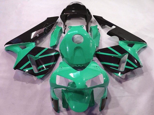 Erschwingliche Honda CBR600RR Motorrad Verkleidung 2003-2004 - Mint Grun Glanzendes Schwarz OEM Stil