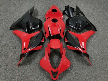 Erschwingliche Honda CBR600RR Motorrad Verkleidung 2009-2012 - Rot Glanzendes Schwarz OEM Stil