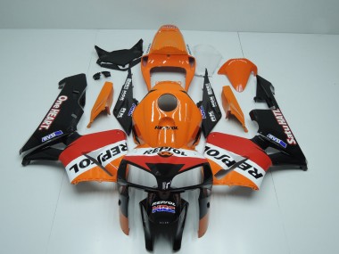 Erschwingliche Honda CBR600RR Motorrad Verkleidung 2005-2006 - Orange Rot Weiss Schwarz One Heart Repsol
