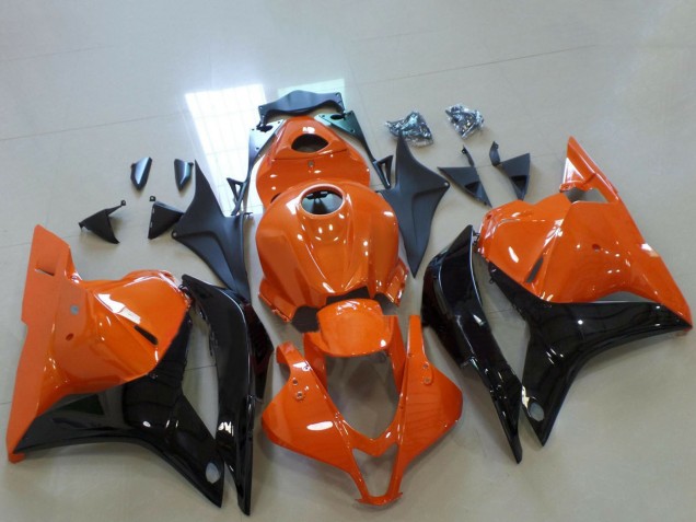 Erschwingliche Honda CBR600RR Motorrad Verkleidung 2009-2012 - Orange Glanzendes Schwarz