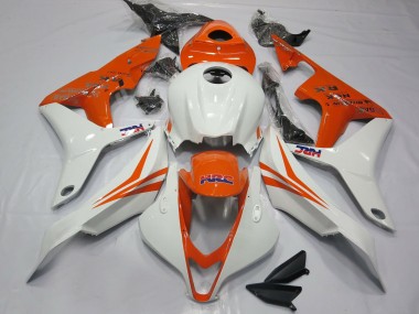 Erschwingliche Honda CBR600RR Motorrad Verkleidung 2007-2008 - Weiss Orange HRC