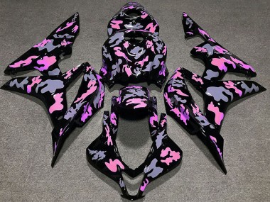 Erschwingliche Honda CBR600RR Motorrad Verkleidung 2007-2008 - Rosa Grau Camouflage