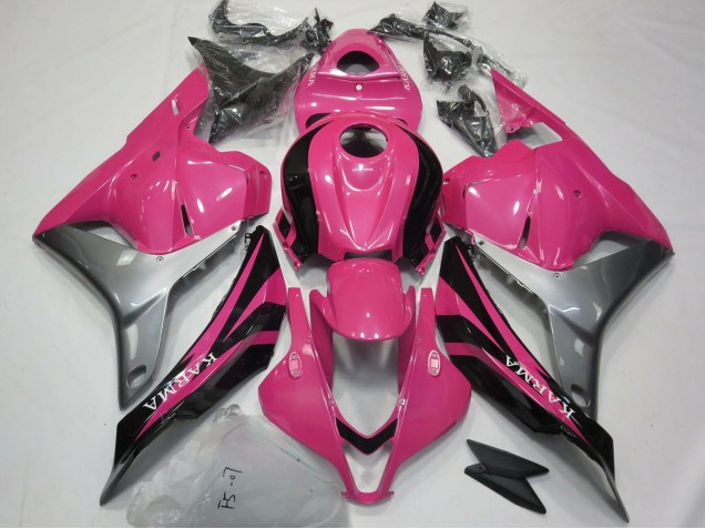 Erschwingliche Honda CBR600RR Motorrad Verkleidung 2009-2012 - Silber Rosa Glanzendes Schwarz OEM Stil