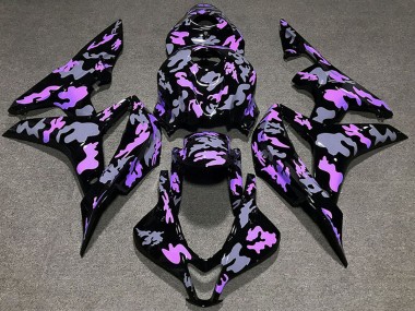 Erschwingliche Honda CBR600RR Motorrad Verkleidung 2007-2008 - Lila Grau Camouflage