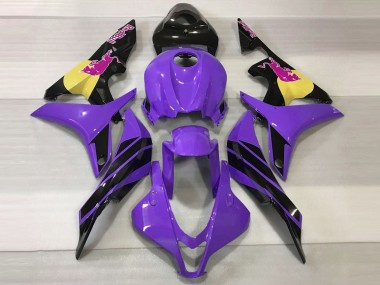 Erschwingliche Honda CBR600RR Motorrad Verkleidung 2007-2008 - Lila Gelb Glanzendes Schwarz Rosa Bull