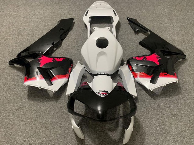 Erschwingliche Honda CBR600RR Motorrad Verkleidung 2003-2004 - Rot Glanzendes Schwarz Spritzer