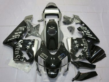 Erschwingliche Honda CBR600RR Motorrad Verkleidung 2003-2004 - Silber Glanzendes Schwarz SevenStars