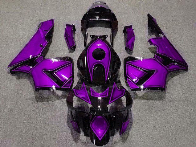 Erschwingliche Honda CBR600RR Motorrad Verkleidung 2003-2004 - Lila Glanzendes Schwarz
