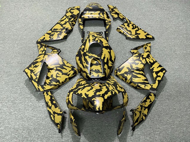 Erschwingliche Honda CBR600RR Motorrad Verkleidung 2003-2004 - Gelb Schwarz Camouflage