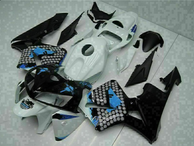 Erschwingliche Honda CBR600RR Motorrad Verkleidung 2005-2006 - Weiss Schwarz Grun