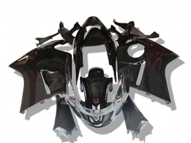 Erschwingliche Honda CBR1100XX Blackbird Motorrad Verkleidung 1996-2007 - Glanzendes Schwarz Grau