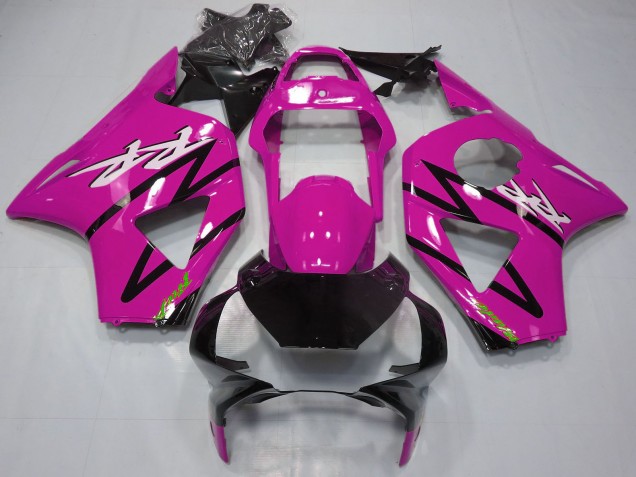 Erschwingliche Honda CBR954RR Motorrad Verkleidung Kit 2002-2003 - Rosa Glanzendes Schwarz