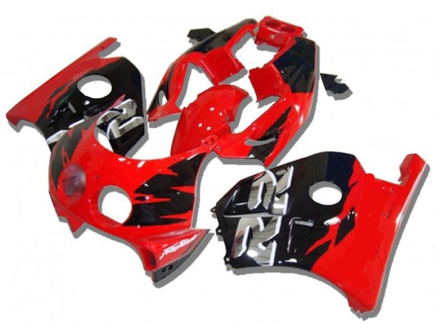 Erschwingliche Honda CBR250RR Motorrad Verkleidung 1990-1998 - Rot Glanzendes Schwarz Silber RR