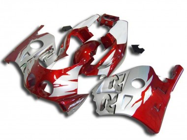 Erschwingliche Honda CBR250RR Motorrad Verkleidung 1990-1998 - Silber Rot