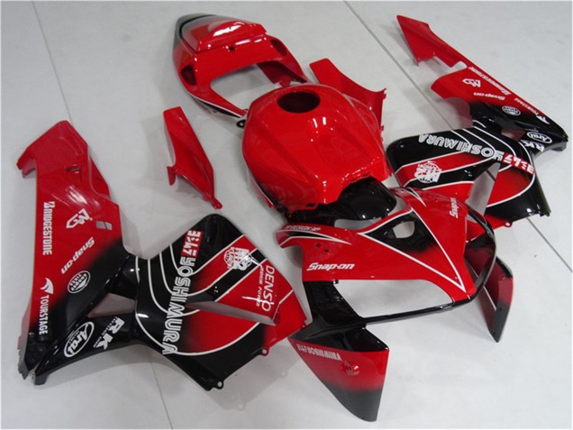 Erschwingliche Honda CBR600RR Motorrad Verkleidungen Kit 2005-2006 - Rot Schwarz
