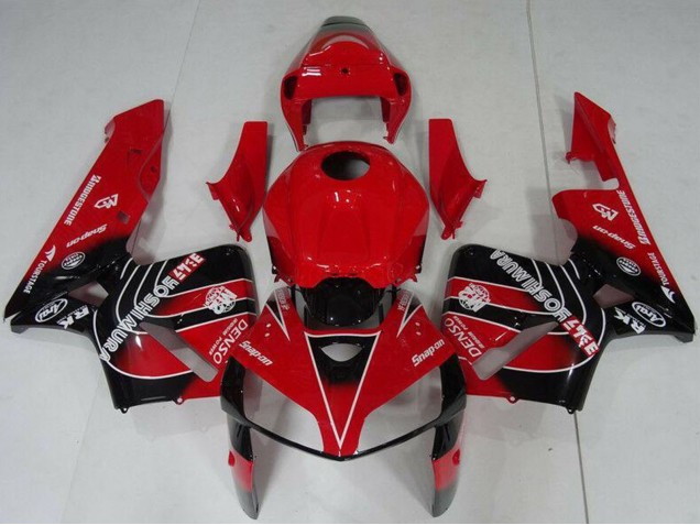 Erschwingliche Honda CBR600RR Motorrad Verkleidungen Kit 2005-2006 - Rot Schwarz