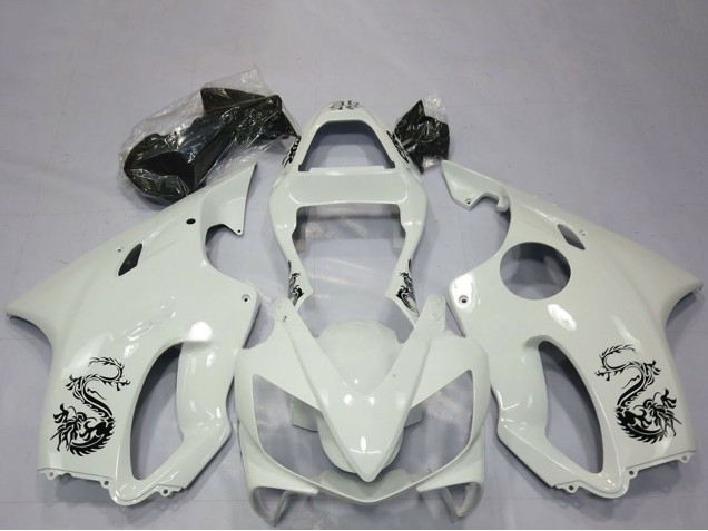 Erschwingliche Honda CBR600 F4i Motorrad Verkleidung 2001-2003 - Weiss Dragon