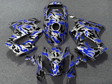 Erschwingliche Honda VFR 800 Motorrad Verkleidung 2002-2013 - Blau Camouflage