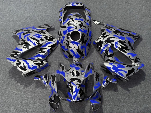 Erschwingliche Honda VFR 800 Motorrad Verkleidung 2002-2013 - Blau Camouflage