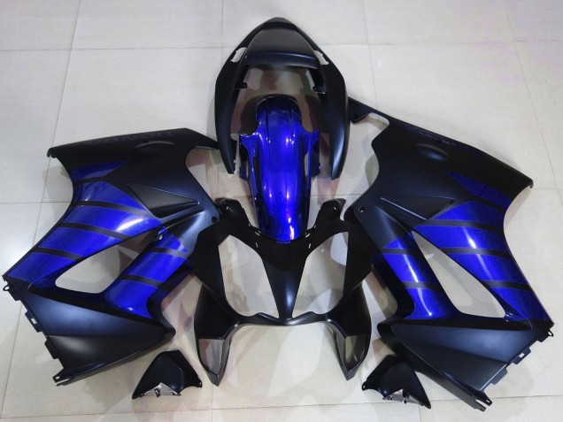 Erschwingliche Honda VFR 800 Motorrad Verkleidung 2002-2013 - Glanzendes Blau Matt Blau Matt Schwarz